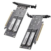 Quad Nvme Pcie 4.0 Expansion Card, Supports 4 Nvme M.2 Ssd 2280 Up To 8T... - $71.99