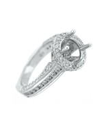 14k White Gold Plated Semi Mount Diamond Engagement Ring Women&#39;s Day Gift - £170.62 GBP