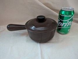 Vintage Le Creuset 14 Brown Cast Iron Enamel Sauce Pot Pan Lid France 5.5 - $1,066.57 MXN