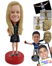 Personalized Bobblehead Dalling gal wearing a stunning dress with great attitude - £72.74 GBP