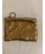Vintage 1940&#39;s Gold Coin Purse, Metal Mesh Clutch Evening Bag - £21.68 GBP