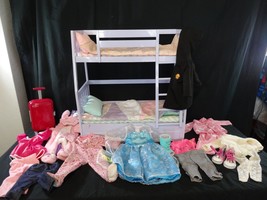 Our Generation Bunk Beds for 18&quot; Dolls Lilac Dream Bunks + Clothes + Sui... - £19.73 GBP