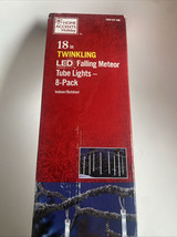 Home Accents Holiday 8 Ct 18 in Twinkling LED Falling Meteor Tube Lights - $19.79