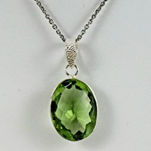 925 Sterling Silver Green Amethyst Gemstone Handmade Pendant Women Gift PS-2348 - £50.23 GBP