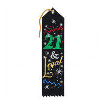 Beistle Company 21 &amp; Legal Award Ribbon - Pack of 6 - $472.27 MXN