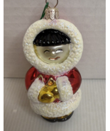 Holiday Lane Mouth Blown and Hand Painted Glass Eskimo Ornament - €10,56 EUR