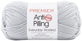 Premier Yarns Anti-Pilling Everyday Worsted Solid Yarn-Silver - £11.05 GBP
