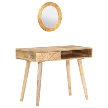 Industrial Rustic Vintage Wooden Solid Mango Wood Dressing Table Makeup Desk - £210.67 GBP