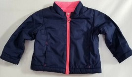 Cat and Jack Jacket Blue/ Pink Jacket Size 18mths Girls Fleeced Lined  - $11.24