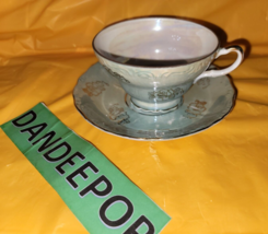 Vintage Nasco Del Coronado Tea Cup And Saucer Iridescent Lusterware Set - £19.73 GBP