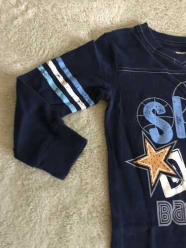 NEW Babies R Us Boys Navy Blue Basketball Long Sleeve Shirt Gray Pants 2T Item image 3
