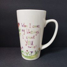 When I Count My Blessing I Count You Twice 16 oz. Ceramic Coffee Mug Cup - £11.56 GBP