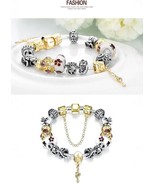 European Fashion Bracelet With Heart Charm Murano Beads Gift - Women DIY... - $11.52 CAD+