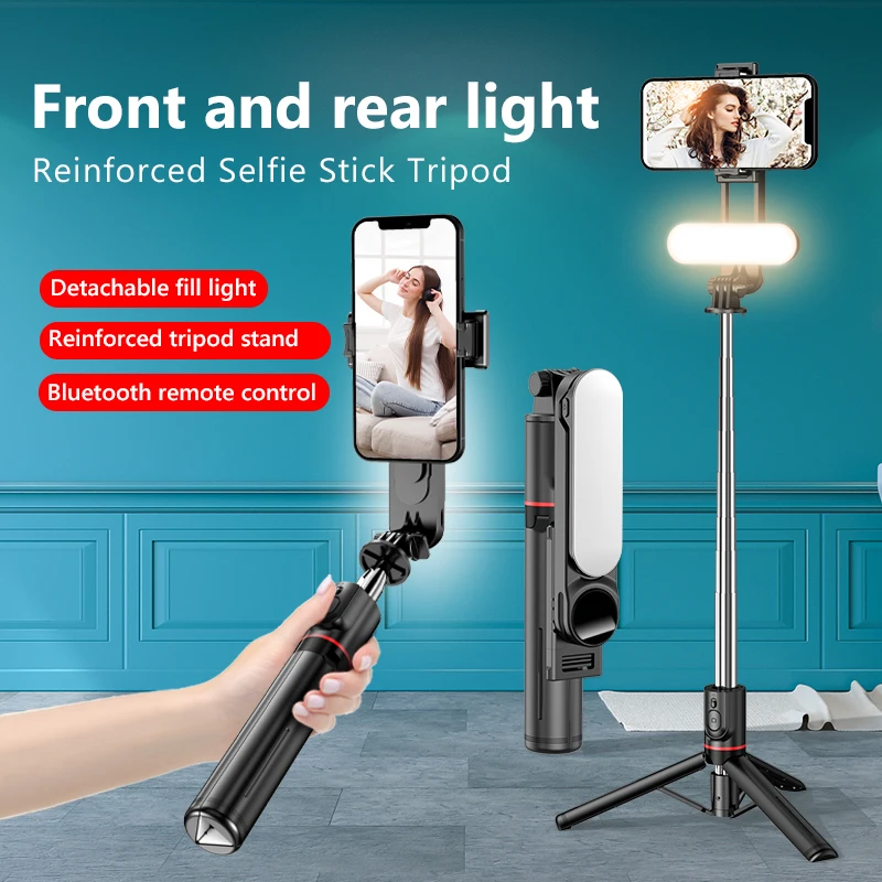 Sporting L15 Selfie Stick FolAle Mini TrA Photo Live with Fill Light Wireless Bl - £45.55 GBP