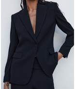 Mango Womens Buttons Detail Suit Blazer - Black - $88.41 CAD