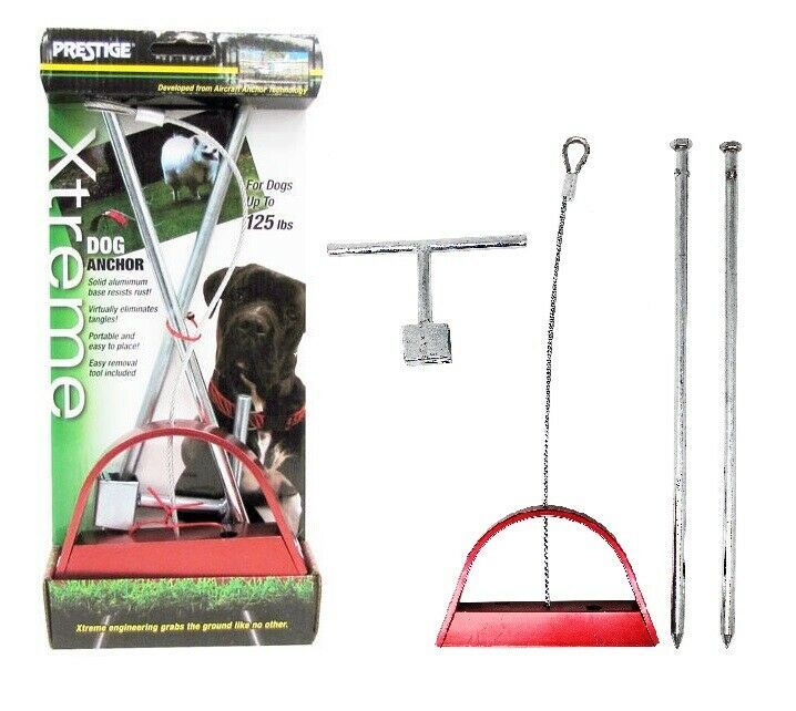 Extreme Anchor Dog Stake 360 Roaming Freedom Tangle Free Heavy Duty Holds 125lbs