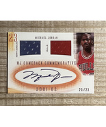Michael Jordan 2001 MJ Comback Auto Facsimile Double Printed Patch RP Card - $3.25