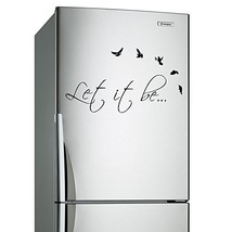 ( 28'' x 14'') Vinyl Wall Decal Quote Let It Be with Birds by The Beatles / Text - £17.35 GBP