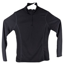 Womens Spyder 1/4 Zip Black Long Sleeve Medium Shirt Lightweight Pullover - $28.71