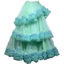 Rust Layered Tulle Skirt Outfits High Waisted Tulle Tutu Skirts Custom Plus Size image 4