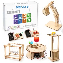 5 Set Stem Kits, Wooden Building Kits, Stem Projects For Kids Ages 8-12,... - $39.99