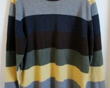 Vintage TOMMY HILFIGER Color Block Striped Cotton Sweater Size Large - £38.72 GBP