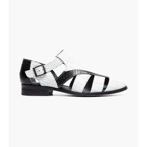 Stacy Adams Calandro City Summer Sandal Black And White 25695-111 image 2