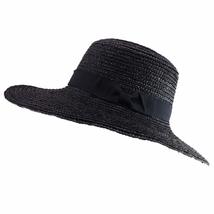 Trendy Apparel Shop Women&#39;s 4&quot; Brim Ribbon Band Boater Wide Brim Straw Sun Hat - - £32.47 GBP