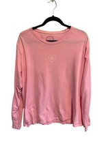 Life Is Good Womens Top Pink Relaxed Fit Long Sleeve Shirt Sz Xxl - £11.33 GBP