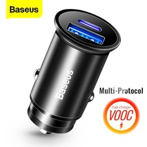 Baseus Car Charger Lighter Support PPS SCP PD 3.0 QC 4.0 VOOC Warp Fast Charging - £77.34 GBP