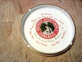 Vtg Detroit Sportsmen&#39;s Congress Ash Tray Shooting Hunting Dequindre Shelby Twp - £20.98 GBP