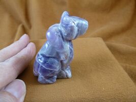 Y-CHE-723) Purple amethyst crystal CHEETAH gemstone I love wild CATS cat... - $24.99