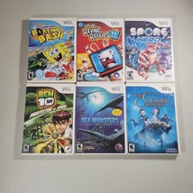 Nintendo Wii Games Lot Of 6 SpongeBob, Rabbids, Spore, Big10, Sea Monsters, More - £18.66 GBP