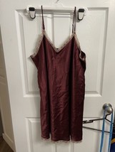 Lane Bryant Intimates plus size 18/20 Nightie Wine cream lace Sexy Slip Dress - £10.55 GBP