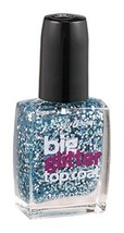 Sally Hansen Treatment Big Glitter Top Coat Nail Color 120 Blue Moonlight - $5.44