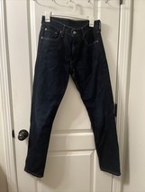 Levi Strauss &amp; Co. 512 Men&#39;s Blue Denim Jeans Zip Button Pockets Dark Size 30x32 - £31.53 GBP