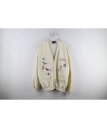 Vintage 90s Country Primitive Womens XL Distressed Bird Cardigan Sweatsh... - $915.29 MXN