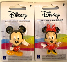 Disney Figurine 2&quot; Mickey &amp; Minnie Mouse Greenbrier International Inc PVC ~ NEW - £7.08 GBP