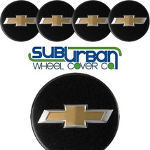 2013-2023 Chevrolet Malibu Black / Gold Button Center Caps # 95489949 NEW SET/4 - £61.58 GBP