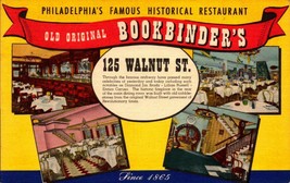 LINEN POSTCARD-Old Original Bookbinder&#39;s Restaur.since 1865 Philadelphia bk32 - £3.95 GBP
