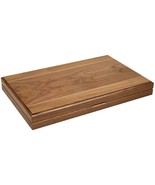 Open Box! 19&quot; Orion Craft Wood Backgammon Set - Walnut Inlay - $115.75 CAD