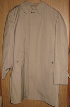 Vintage Mens 42L London Fog Tan Zip-Out Lining Button Front Rain Coat Ja... - £30.37 GBP