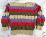 Vintage Organically Grown Sweaters Womens Small XS Tan Green Purple Red ... - $65.46