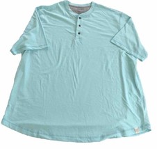 Chaps Men&#39;s Basic T-Shirt Mint Coastland Wash Henley 3XLT  EUC - £14.82 GBP