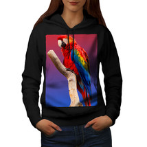 Wellcoda Tropical Parrot Bird Womens Hoodie, Feather Casual Hooded Sweat... - $36.82