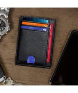 Minimalist Slim Wallet for Men, Front Pocket Real Leather Mens Wallets, ... - £11.00 GBP