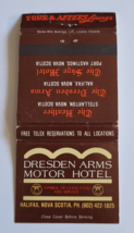 DRESDEN ARMS MOTOR HOTEL HALIFAX NOVA SCOTIA CANADA ADVERTISING MATCHBOO... - $26.04 CAD