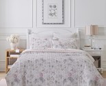 Laura Ashley Home - Breezy Floral Collection - 100% Cotton,, Pink/Grey - $92.97