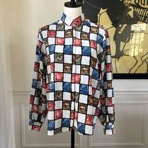 Vintage Yves St Clair Blouse Checkerboard 10 - $18.00