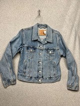 Levis Denim Jean Jacket Womens Size M Button Up Denim Classic Med wash C... - £25.89 GBP